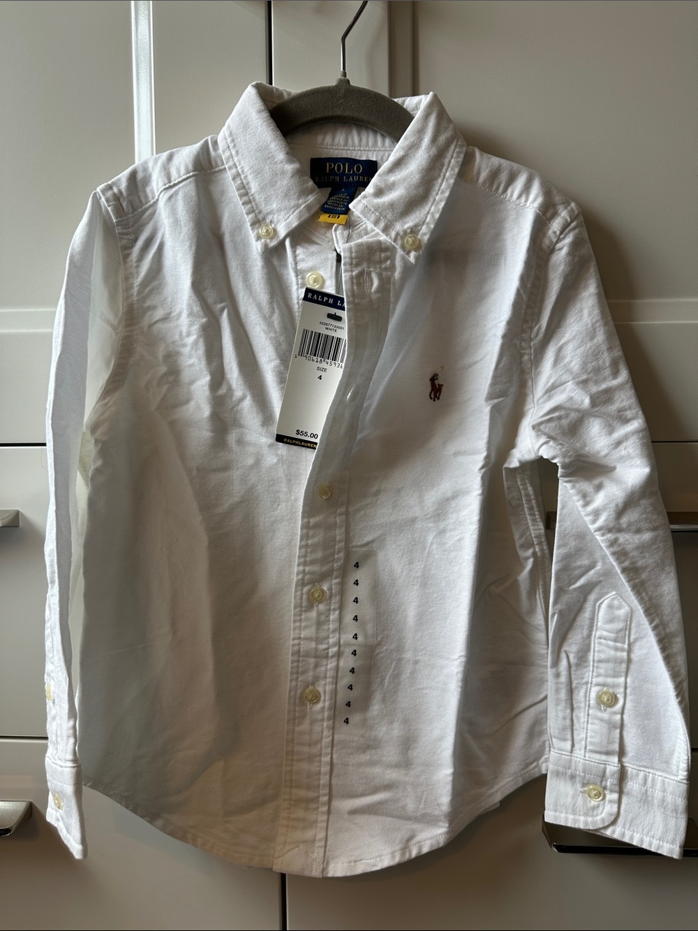 Polo by Ralph Lauren Boys Classic Oxford Button-Down Shirt - White NWT